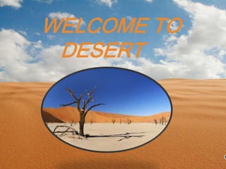 WELCOME TO
DESERT
 