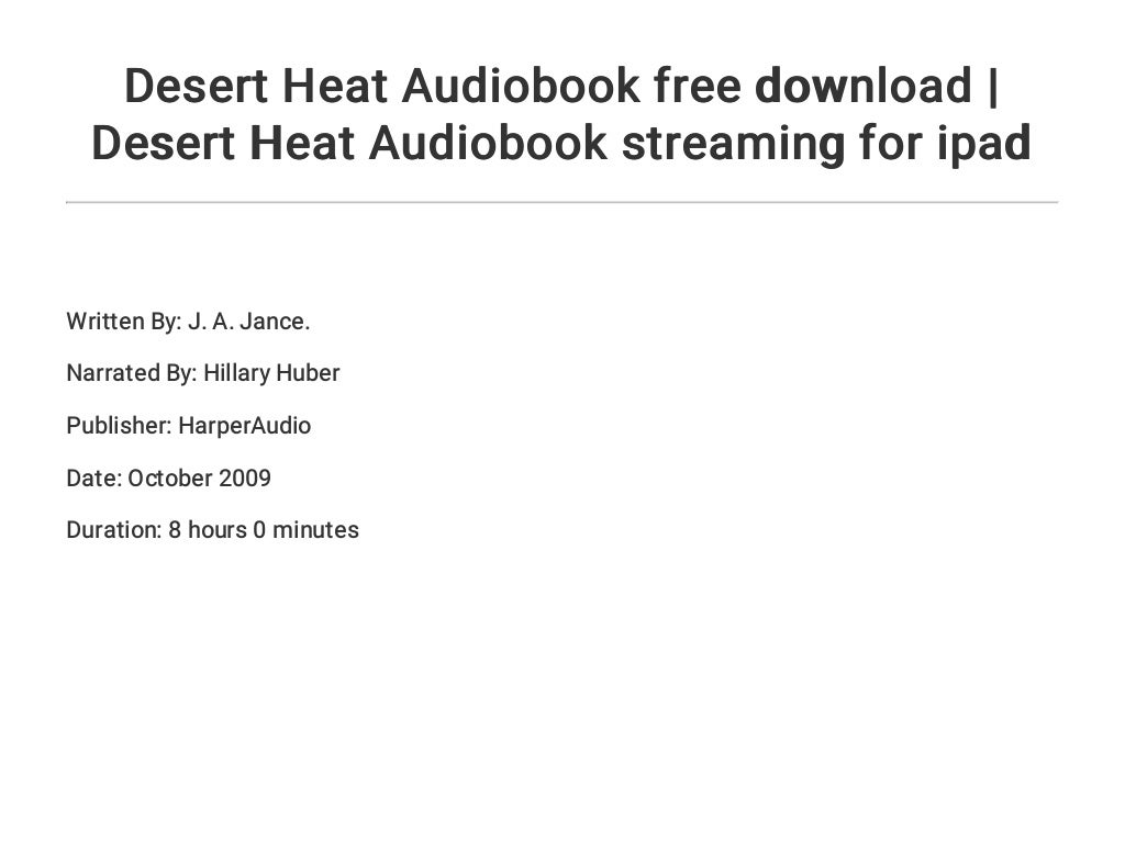 Desert Heat Audiobook free download Desert Heat Audiobook streaming