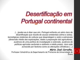 Desertificação em Portugal Continental