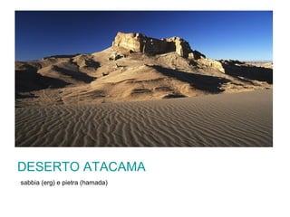 DESERTO ATACAMA 
(sabbia (erg) e pietra (hamada) 
 