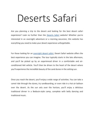 Deserts Safarii.ppt