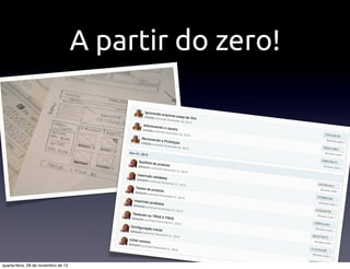 A partir do zero!




quarta-feira, 28 de novembro de 12
 