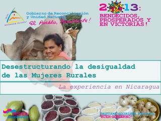 Desestructurando la desigualdad
de las Mujeres Rurales
La experiencia en Nicaragua
 