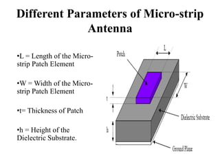 DESIGN OF RECTANGULAR PATCH ANTEENA USING METAMATERIAL SUBSTRATE | PPTX