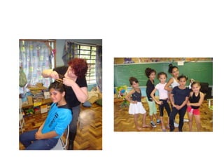 Desfile com material reciclado