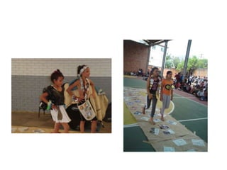 Desfile com material reciclado