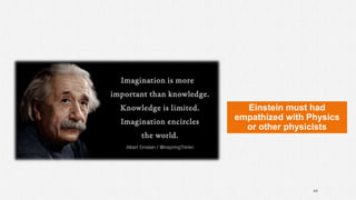 44
Einstein must had
empathized with Physics
or other physicists
 