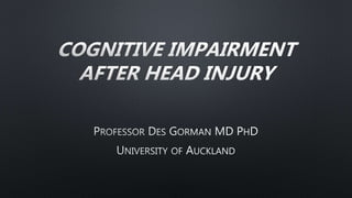 Post-TBI cognitive impairment