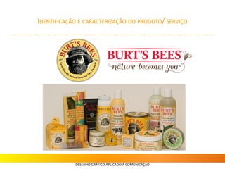 IDENTIFICAÇÃO E CARACTERIZAÇÃO DO PRODUTO/ SERVIÇO
DESENHO GRÁFICO APLICADO À COMUNICAÇÃO
 