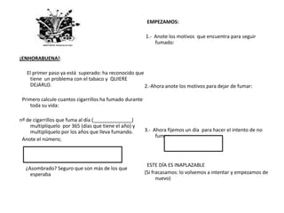  ¡tengo que dejar de fumar!