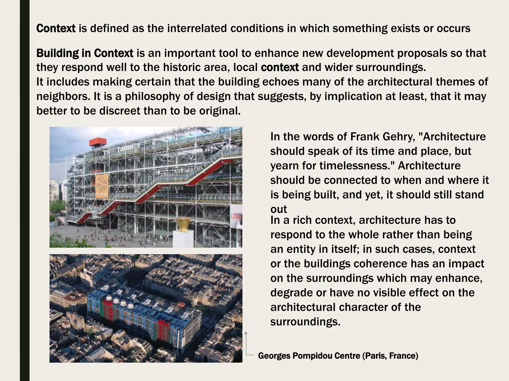 Contextual Response in Architecture | PPTX | Museums & Galleries ...