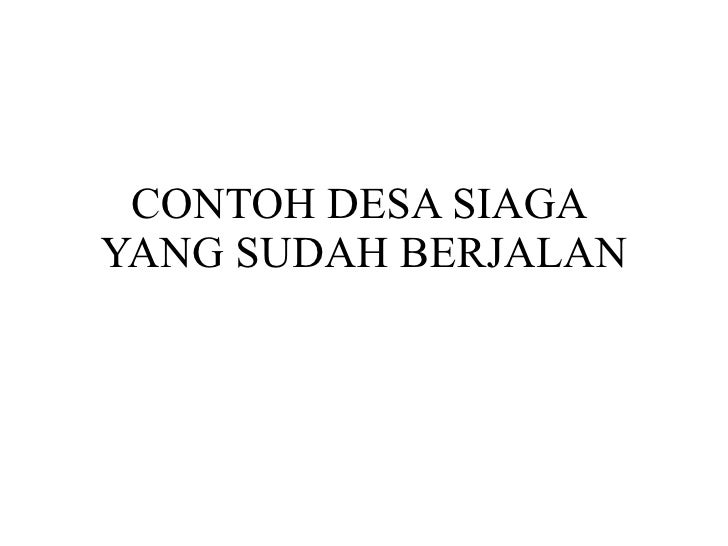 Materi Sosialisasi Desa Siaga
