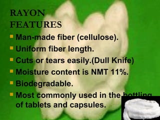 Rayon Grad Pulp Desiccant and Pharmaceutical coil for Packaging Saurav Anand | PPT
