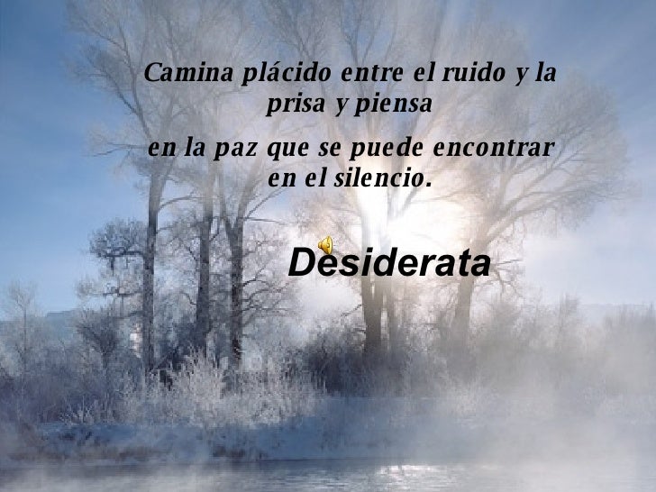 Poema Desiderata De Jorge Lavat
