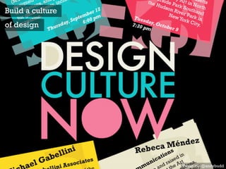 Build a culture
of design
Tweet me @andybudd
 