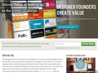 Silicon Valley is waking up
to the power of design
Tweet me @andybudd
 