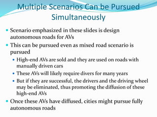 Designing Roads for AVs (autonomous vehicles)