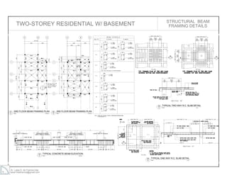 Ar. Laisa S. de Francia,Uap
laisa10defrancia@gmail.com
TWO-STOREY RESIDENTIAL W/ BASEMENT STRUCTURAL BEAM
FRAMING DETAILS
 