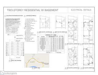 Ar. Laisa S. de Francia,Uap
laisa10defrancia@gmail.com
TWO-STOREY RESIDENTIAL W/ BASEMENT ELECTRICAL DETAILS
 