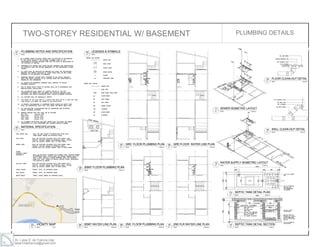 Ar. Laisa S. de Francia,Uap
laisa10defrancia@gmail.com
TWO-STOREY RESIDENTIAL W/ BASEMENT PLUMBING DETAILS
 