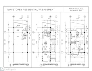 Ar. Laisa S. de Francia,Uap
laisa10defrancia@gmail.com
ARCHITECTURAL
FLOOR PLANSTWO-STOREY RESIDENTIAL W/ BASEMENT
 