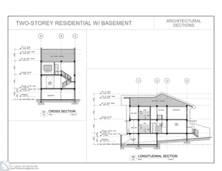 Ar. Laisa S. de Francia,Uap
laisa10defrancia@gmail.com
ARCHITECTURAL
SECTIONSTWO-STOREY RESIDENTIAL W/ BASEMENT
 
