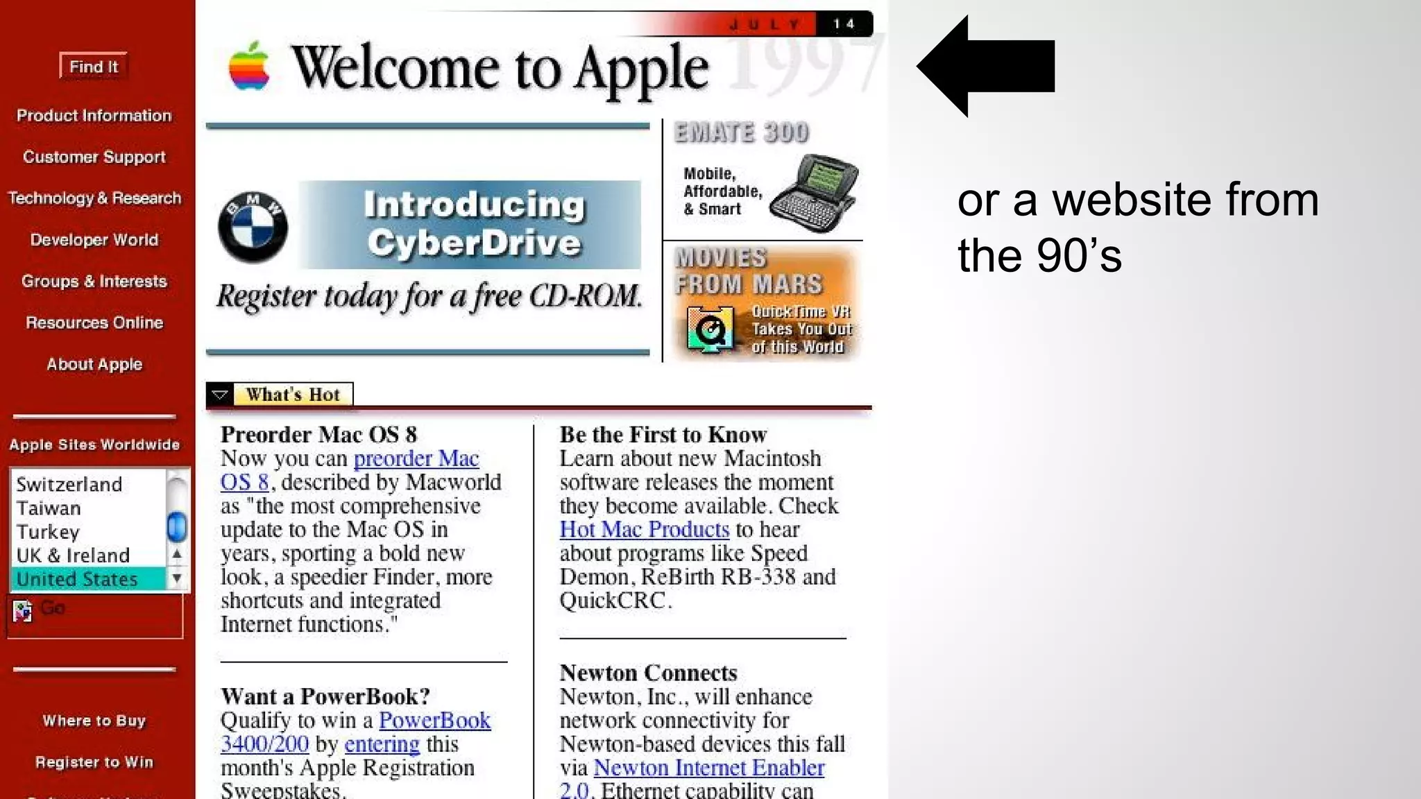 or a website from
the 90’s
 