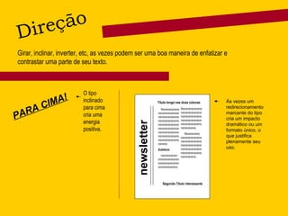 Direção PARA CIMA! O tipo inclinado para cima cria uma energia positiva.  Girar, inclinar, inverter, etc, as vezes podem ser uma boa maneira de enfatizar e contrastar uma parte de seu texto. Título longo nas duas colunas Nononononono nonononononononononononononononononononononononononononononononononononononononononononononononononononononononononono. Subtítulo nononononon ononononononononononoonnonononononononono. newsletter Nononononononononononononononononononononononononononononononononononononononono.  Nonononono nononononononononononononononononononononononononononononononononononononononono.. Segundo Título interessante Ás vezes um redirecionamento marcante do tipo cria um impacto dramático ou um formato único, o que justifica plenamente seu uso. 
