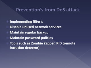 Denial of Service Attack | PPTX