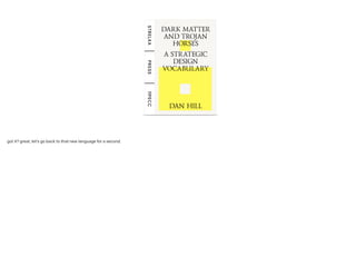2.Learning>Planning
got it? great, let’s go back to that new language for a second.
 