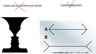 COMO PODEMOS?
Franz Müller-Lyer (1857 – 1916), em 1889.
COISAS QUE EU GOSTARIA QUE TIVESSE
 