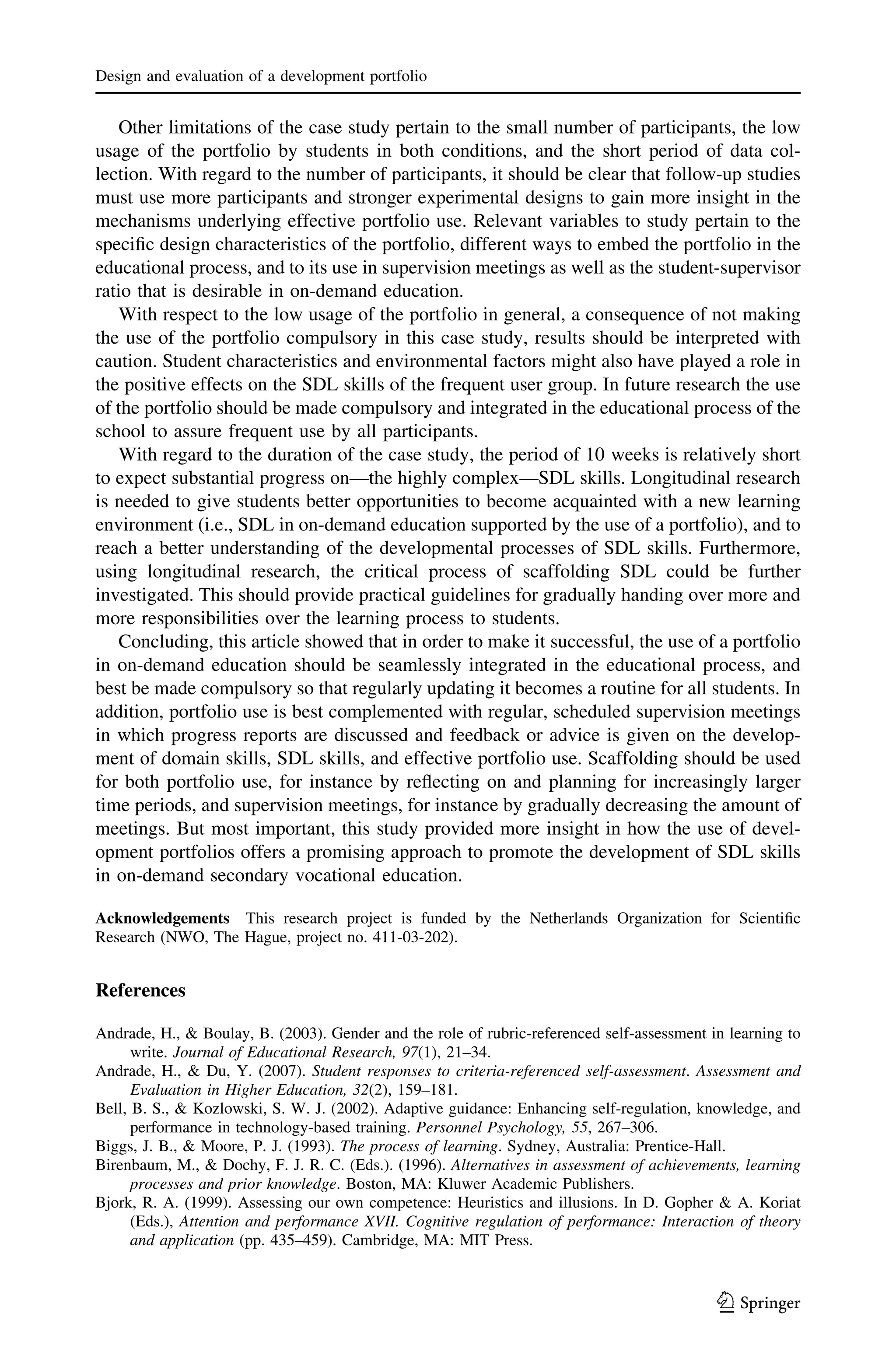 Design And Evaluation Of A Development Portfolio How To Improve ...