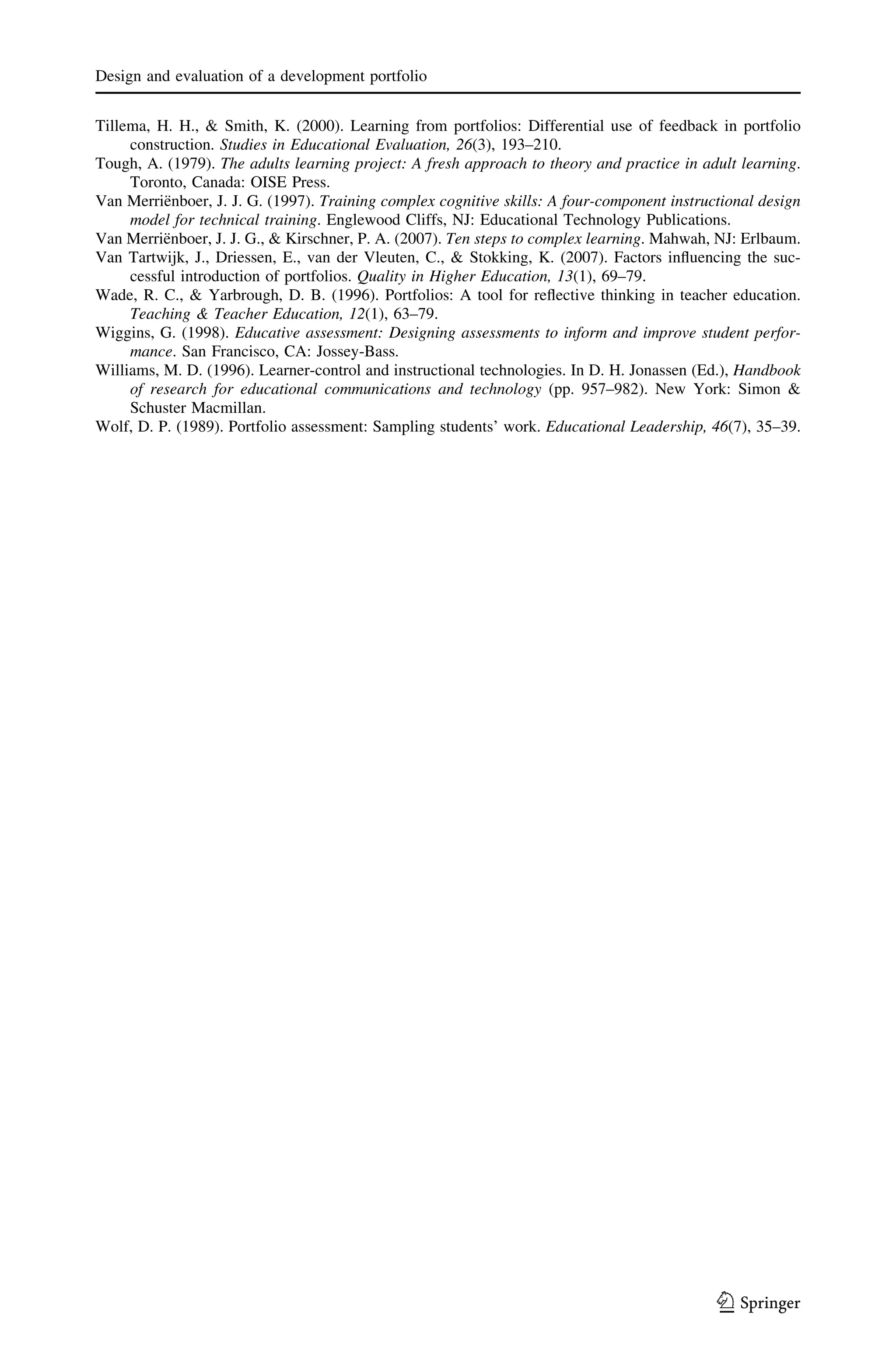 Design And Evaluation Of A Development Portfolio How To Improve ...