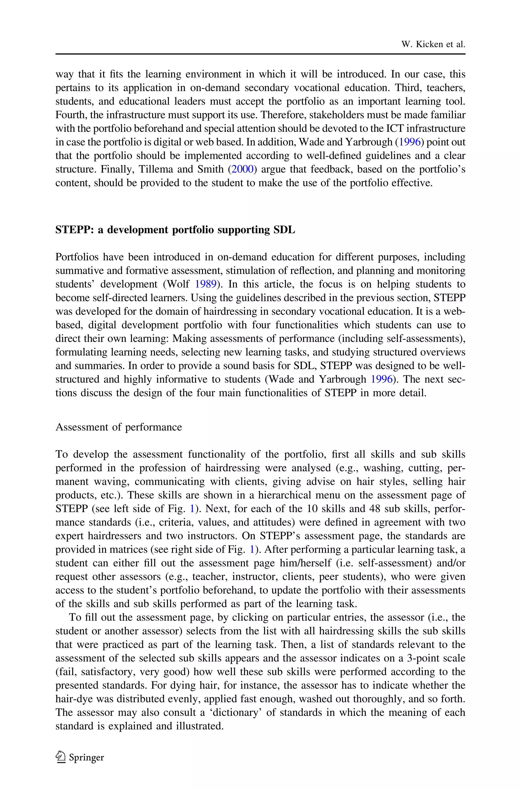 Design And Evaluation Of A Development Portfolio How To Improve ...