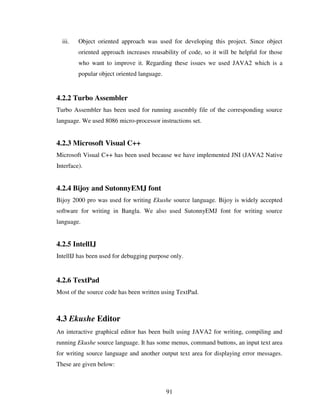 Design And Implementation Of A Bangla Compiler