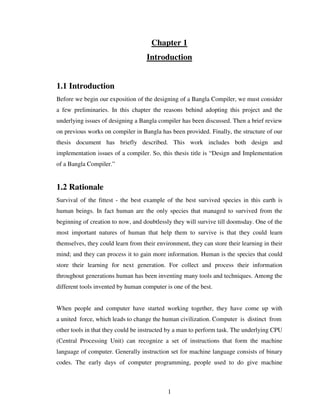 Design And Implementation Of A Bangla Compiler