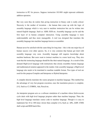 Design And Implementation Of A Bangla Compiler