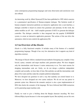 Design And Implementation Of A Bangla Compiler