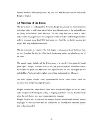 Design And Implementation Of A Bangla Compiler