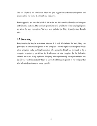 Design And Implementation Of A Bangla Compiler