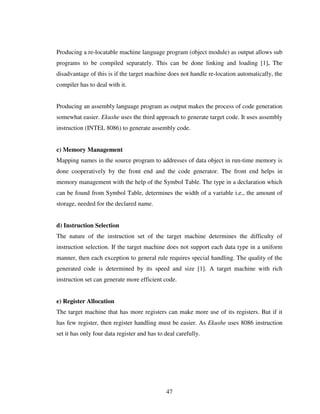 Design And Implementation Of A Bangla Compiler