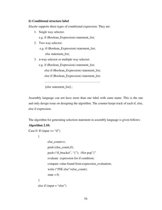 Design And Implementation Of A Bangla Compiler