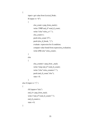 Design And Implementation Of A Bangla Compiler