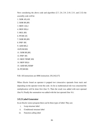 Design And Implementation Of A Bangla Compiler