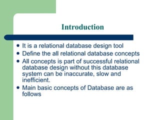 Design and Implementation of Relational Database Design Tool | PPT ...