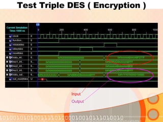 Test Triple DES ( Encryption ) Input Output 