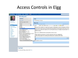 Access Controls in Elgg 
