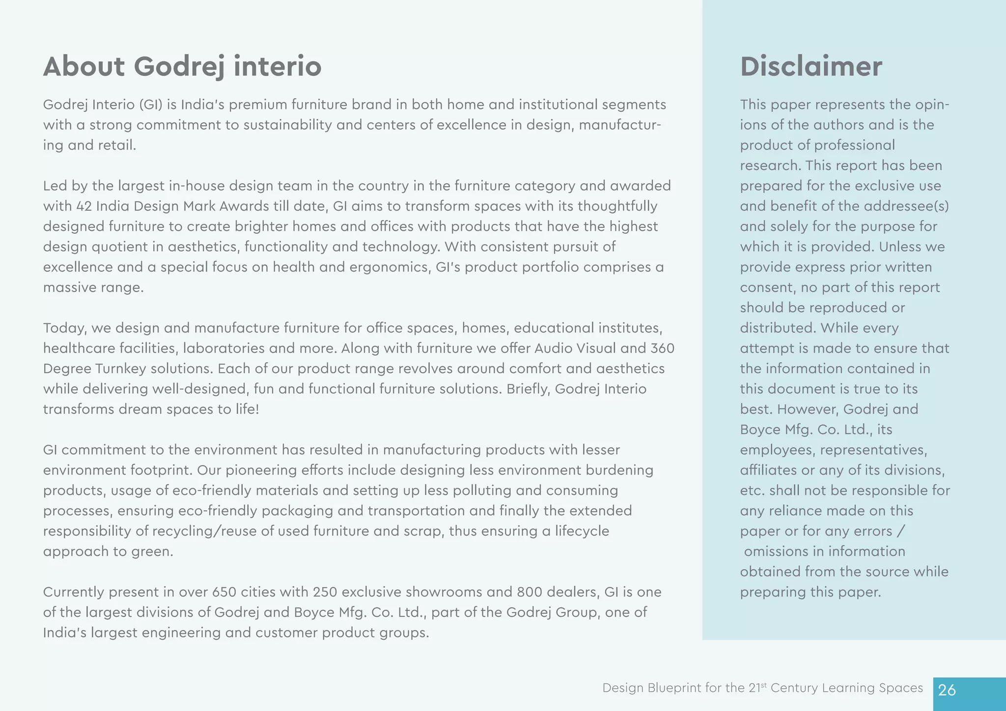 Design Blueprint for 21st Century Learning Spaces | Godrej Interio | PDF
