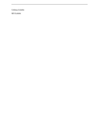 Utilities Exhibit
RFI Exhibit
 