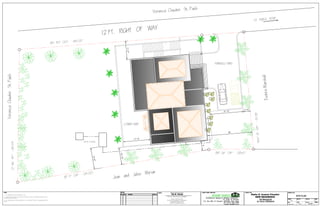 Alpha & Joanne Clouden
NEW RESIDENCE
RJC.
-March 2014
3 - ALL DISCREPANCIES TO BE REFERRED TO THE ARCHITECT PRIOR TO COMMENCEMENT OF
WORK
2 - THESE DRAWINGS ARE TO BE READ IN CONJUNCTION WITH ENGINEER'S DRAWINGS AND
OTHER RELEVANT SERVICES
1 - ALL DIMENSIONS TO BE VERIFIED ON SITE
adbc
Old Westerhall
St. David, GRENADA
SITE PLAN
A-013/32"-1'
 